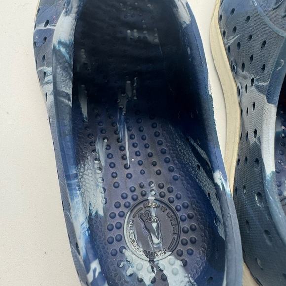 Native Kids Jerfferson Blue Printed Slip On Sneaker Shoes Size 10 - Picture 10 of 12